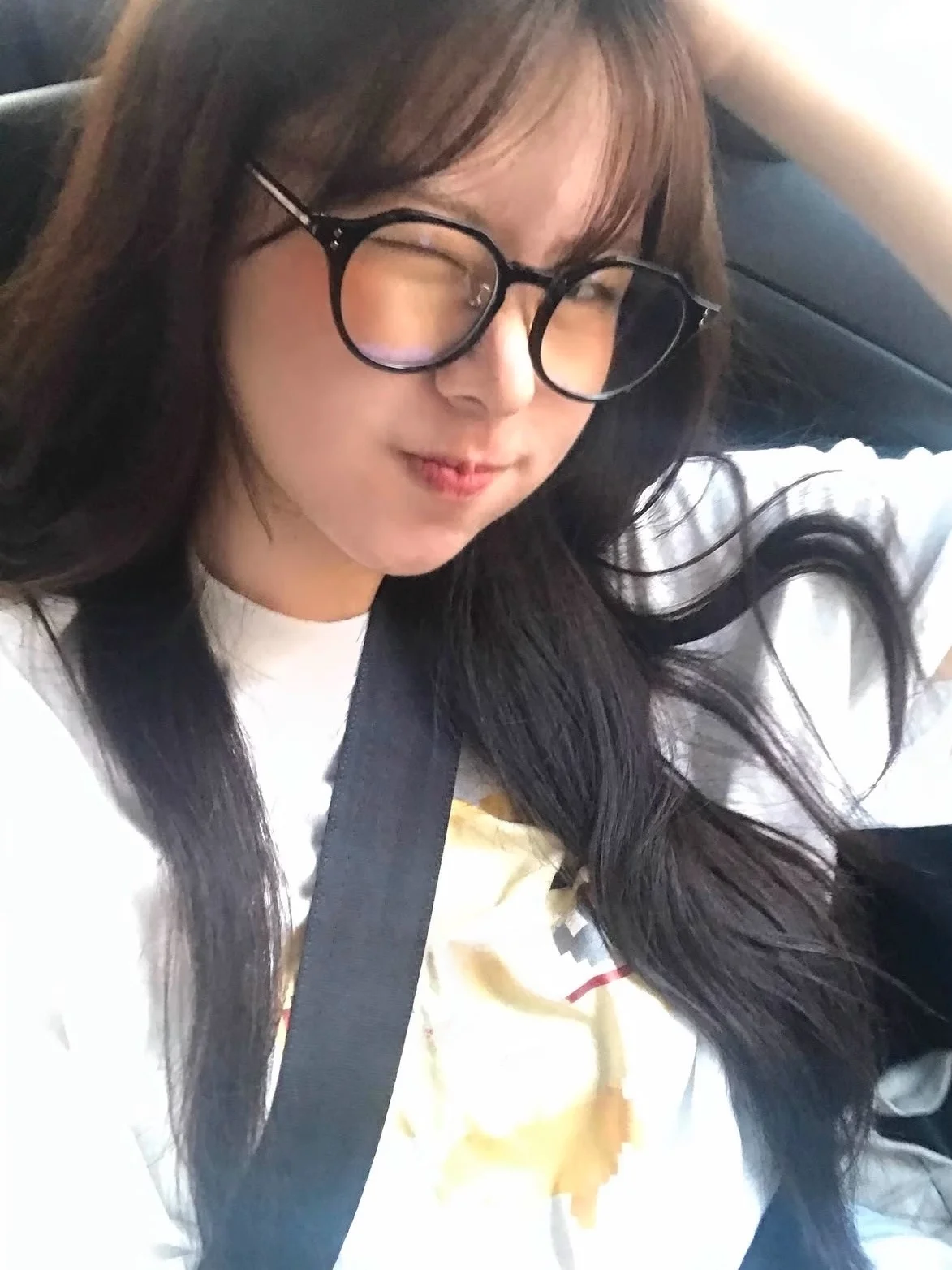 Fanhua نظارات زلابية لطيف Aibi اليابانية Sle Homebody تي شيرت فضفاض القطن الخالص جولة Ne ort Sve الصيف عادية