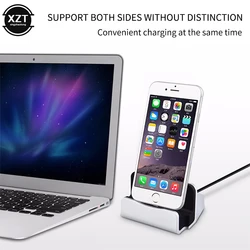2-in-1 USB Cable Data Phone Charger Dock Stand Station Charging For iPhone X XS Max XR 6 6S 7 8 Plus 5 SE Docking Desktop Cradle