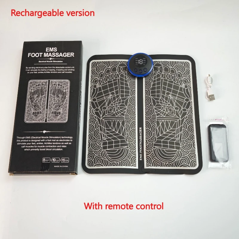 

Массажный коврик для ног, массажер для стоп, портативный пульсирующий массажер для ног, аппарат для терапии ног