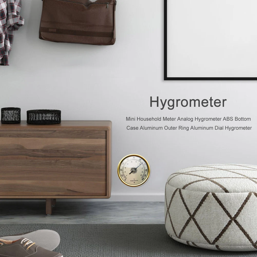 أداة قياس الرطوبة/درجة الحرارة عالية الدقة، مقياس حرارة داخلي كبير مثبت على الحائط، مقياس رطوبة للمكتب