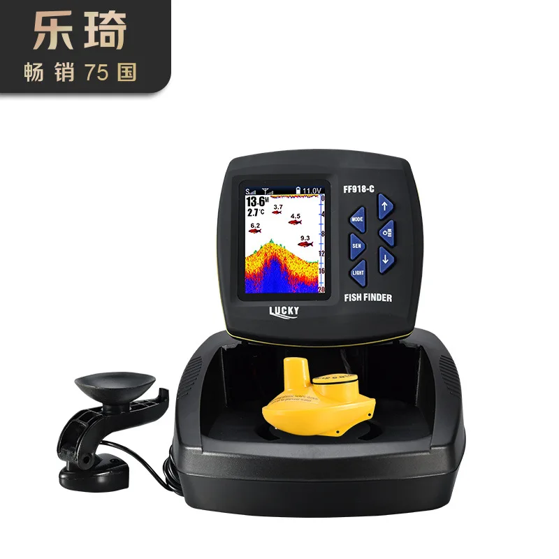 Fish Finder Sonar Leki Smart Detector Color Screen Boat Fishing Underwater Clear Water Muddy Chinese Display