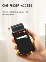 Anti-theft Cards Protectors Card Holder Minimalist Smart Wallet RFID Protection Aluminum Metal Box Cardholder Case Porte Carte 5