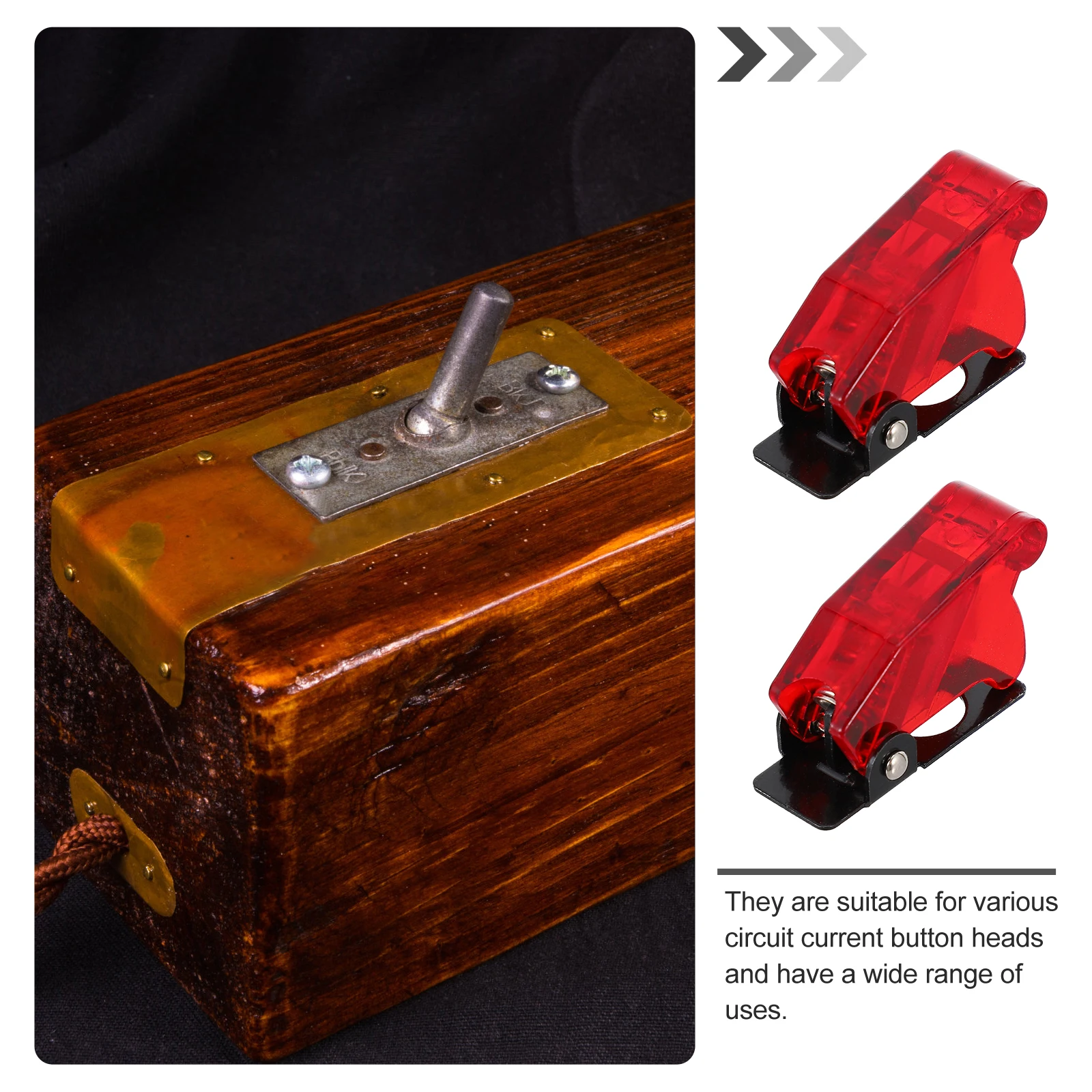 

6Pcs Protective Toggle Covers Waterproof Safety Dustproof Durable Caps for Circuit Buttons Home Office Use Toggle Covers