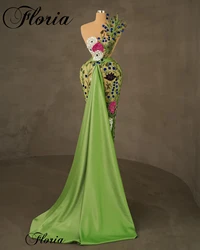 Luxury Heavy Handmade Sewing Celebrity Dresses Mermaid Beaded Sexy Evening Gowns Vestidos De Noche Red Carpet Runway Dresses