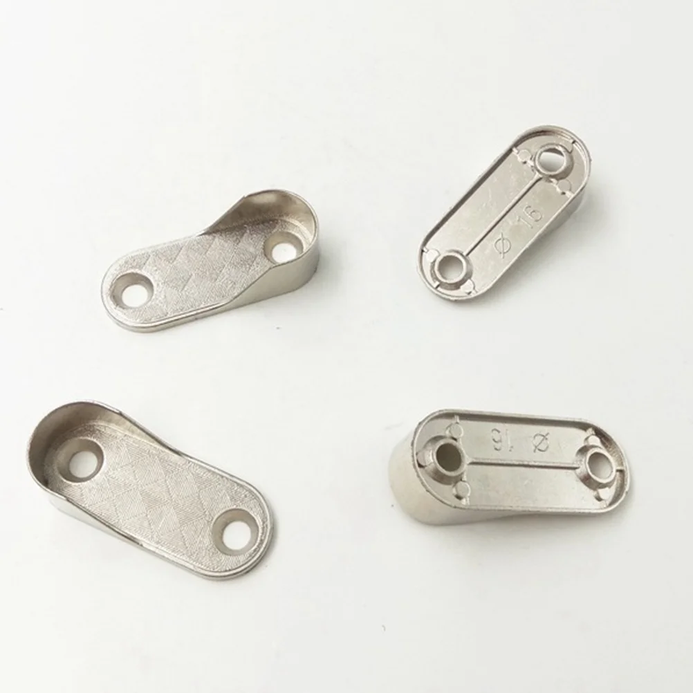 

12pcs Closet Rod Brackets Oval Supports Cast Metal Finish Standard Rods Wardrobe Tube Hardware Furniture Accessories
