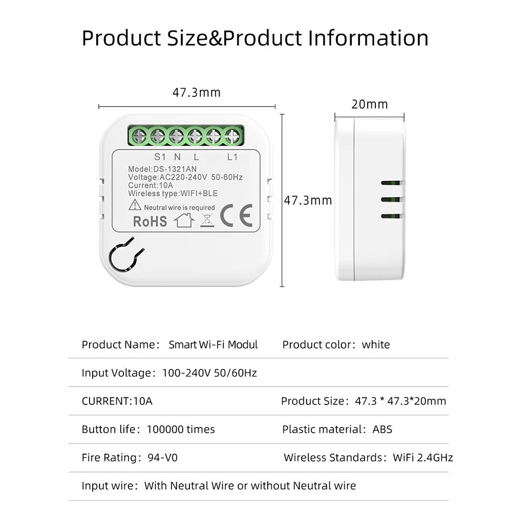 Wifi Mali smare Vasúti váltó cozylife 2-way vezérlő smare haza Automatizálás DIY Gyújtásmegszakító Modul longue vel Google kereső haza aleax Szükség Neutrális