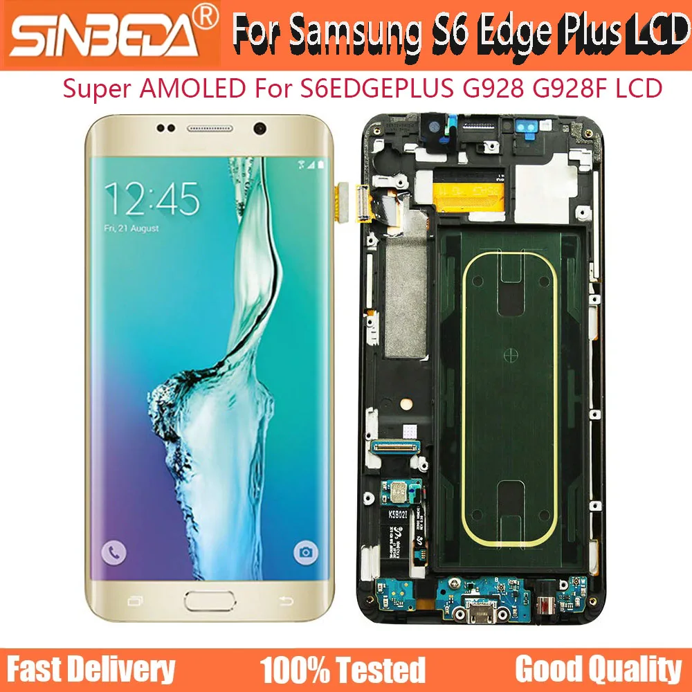 For Samsung Galaxy s6 Edge Plus G928 G928F LCD Display Touch Screen Digitizer Assembly for Samsung Galaxy s6 Edge Plus LCD