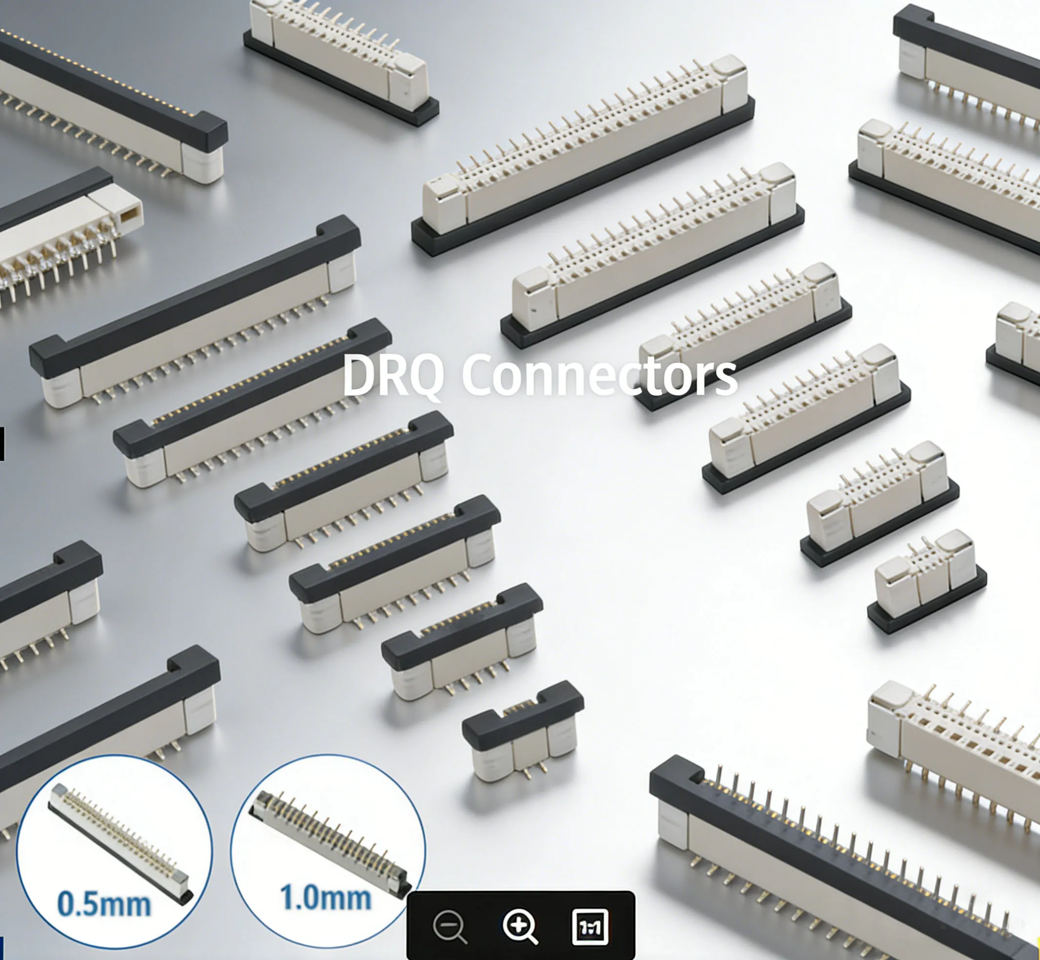 10pcs Fpc Ffc Connector Socket Pitch 0.5mm 1.0mm 4/6/8/10/12/14 16/20/24/30/34/40/50/60 Pin Vertical Type Misalignment Pins Flat