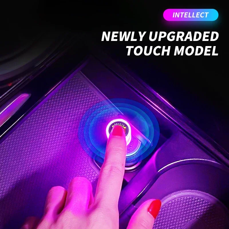 7 Colors Car LED Ambient Light USB Free Installation Interior Decorative Light For Abbas Abarth Punto 124/125/500 Stilo Ducato
