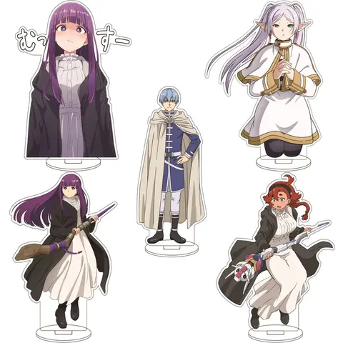 16CM Anime Frieren: Beyond Journey's End Frieren Fern Stark Heiter Himmel Flamme Acrylic Big Stand Figure Cos Ornaments