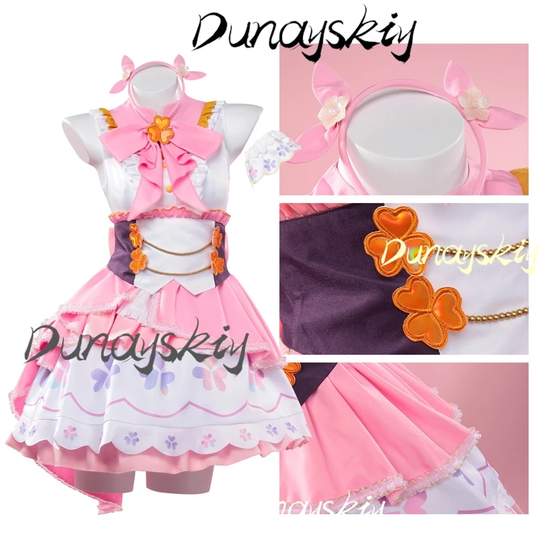 أنيمي لعبة Pjsk المزيد من القفز تأثيري موموي ايري تأثيري حلي شعر مستعار ملابس حفلات الهالوين للنساء فتاة الزي المخصص