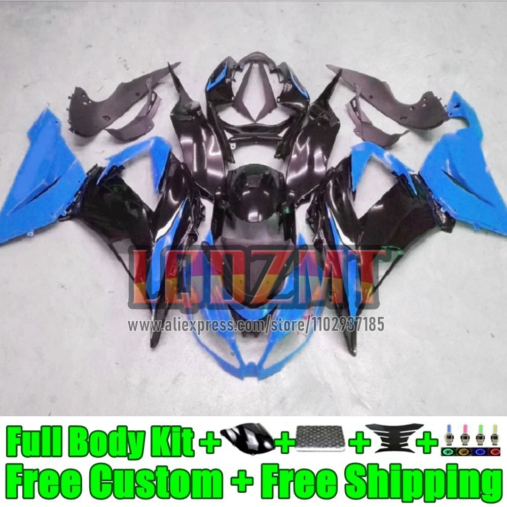 Injection Body For KAWASAKI NINJA ZX-6R ZX636 ZX 6R 636 42No.37 blue black ZX6R 2019 2020 2021 2022 ZX-636 19 20 21 22 Fairing