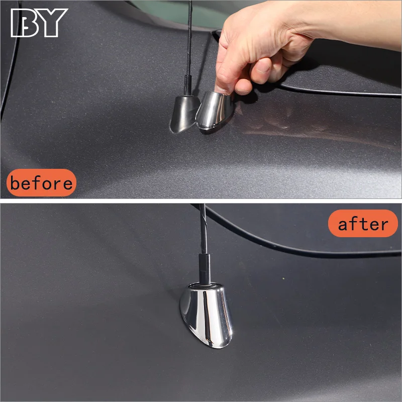 Car Radio Antenna Base Decorative Cover Stickers For Nissan Titan 2016-2023 Auto Modification Accessories