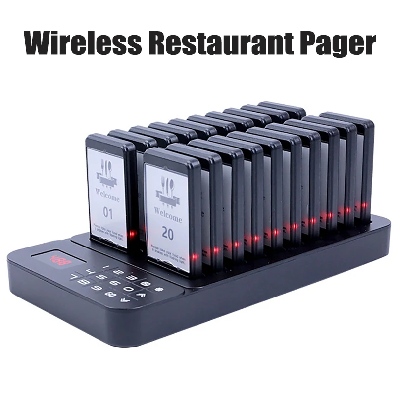 

Беспроводная система вызова для ресторанов: пейджеры-зуммеры с функцией мигания для кафе, кондитерских и ресторанов