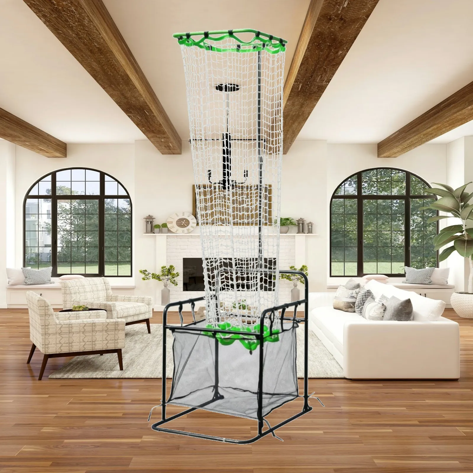 Volleyball Training Net Stand Portable Volleyball Net with Stand Sports Equipment Adjustable indoor/outdoor for Coaches, Gym
