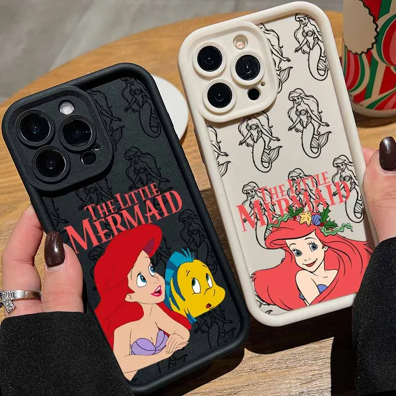 ليتل ميرميد ديزني لسامسونج غالاكسي S25 S24 S23 S22 S21 S20 زائد الترا FE لايت العين سلم جراب هاتف