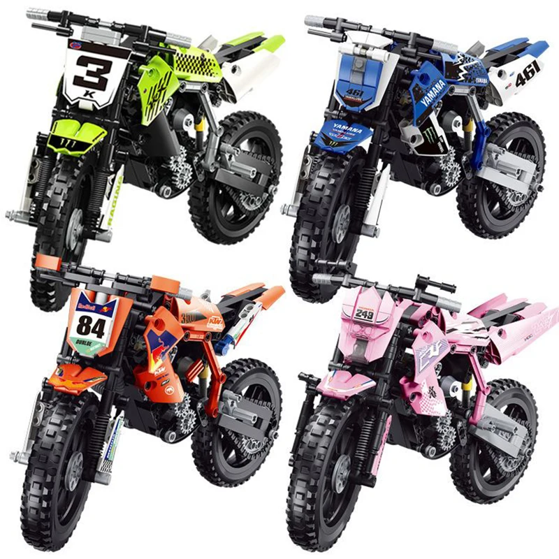 MOC Technical Kawasaki Locomotive Motorcycle Building City Motorbike Speed Racing Vehicle Bricks Model Toy Gifts For Boys Kid