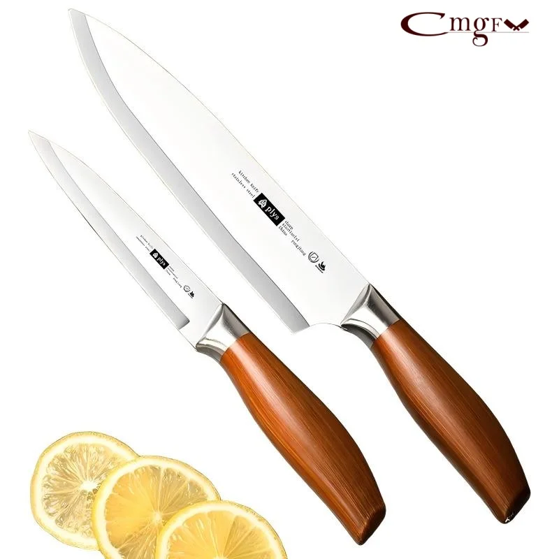 Seiko Kitchen Knife Stainless Steel Knife, Kitchen Chef Imitation Wood Handle, Household Sharp Fruit Knife Fish Cutting Knife