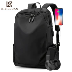 Super Light Oxford USB Charging laptop Men Backpack Waterproof Travel Backpack for Men Computer Business school Backpack Men Bag