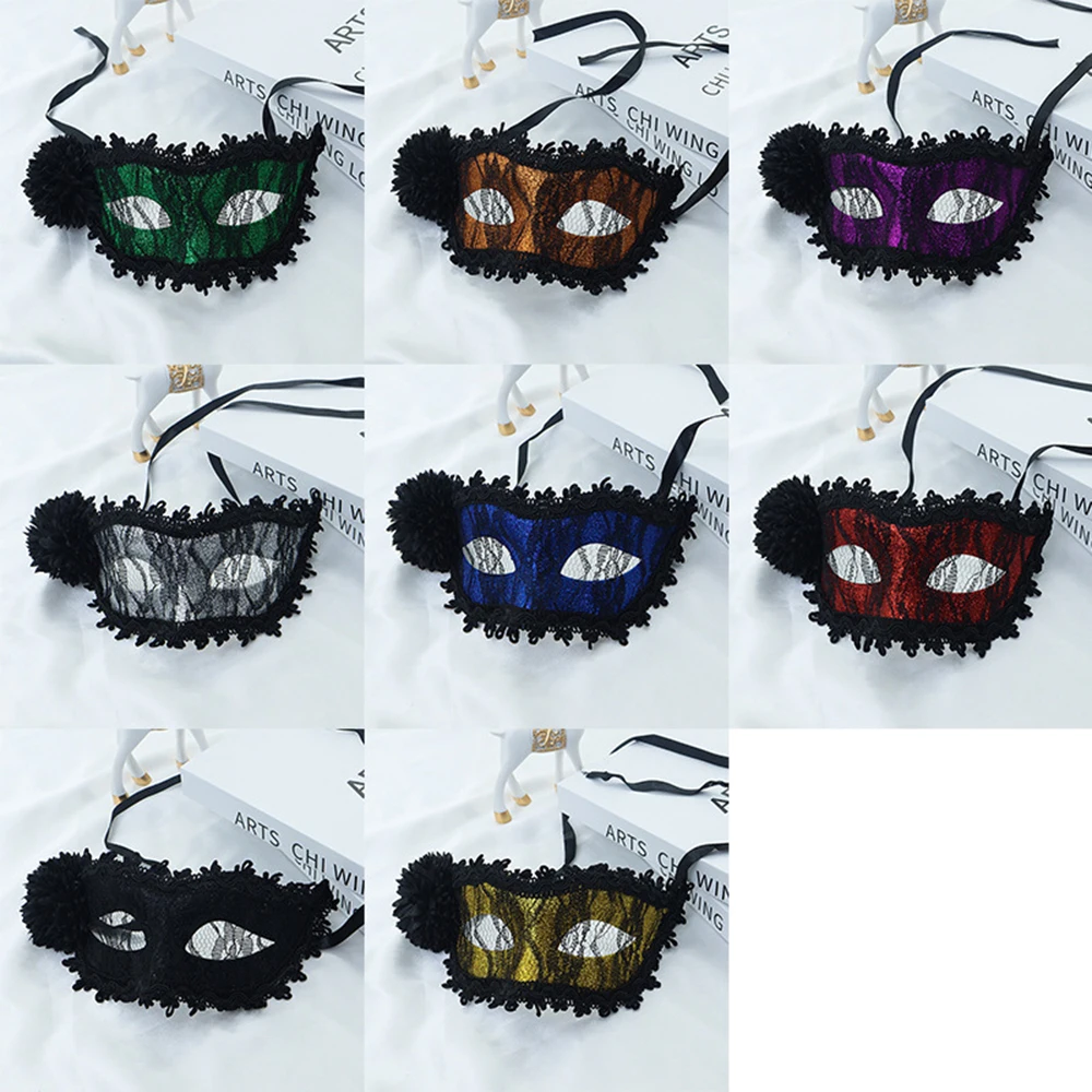 Maschera sexy a mezza faccia Puntelli per feste di Halloween Maschera in pizzo in maschera Maschera per occhi per adulti veneziana per donne e uomini