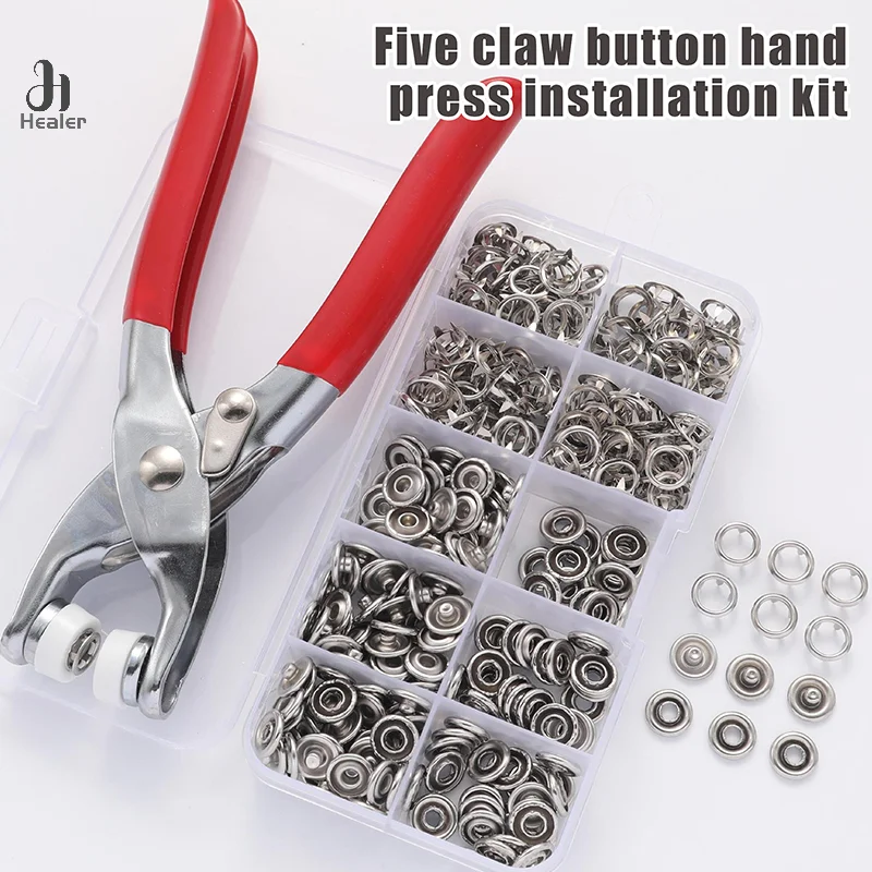 50/100PCS Plier Tool Metal Snap Button Sewing Button Thickened Snap Fastener Kit DIY Craft for Installing Sewing Clothes