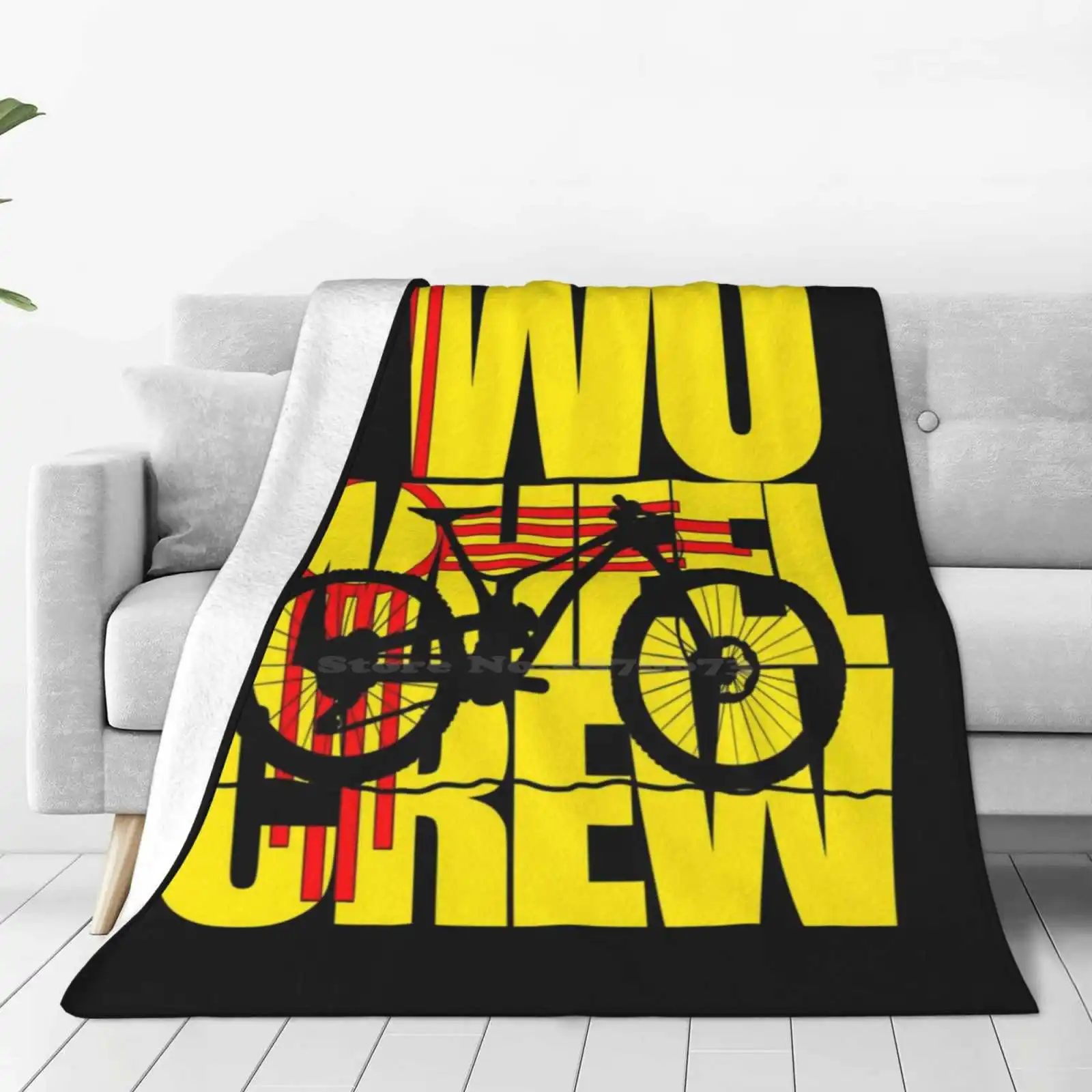 Two Wheel Crew New Mexico Biking Trend Style Funny Fashion Soft Throw Blanket New Mexico Mountain Biking Road Biking Zia Symbol