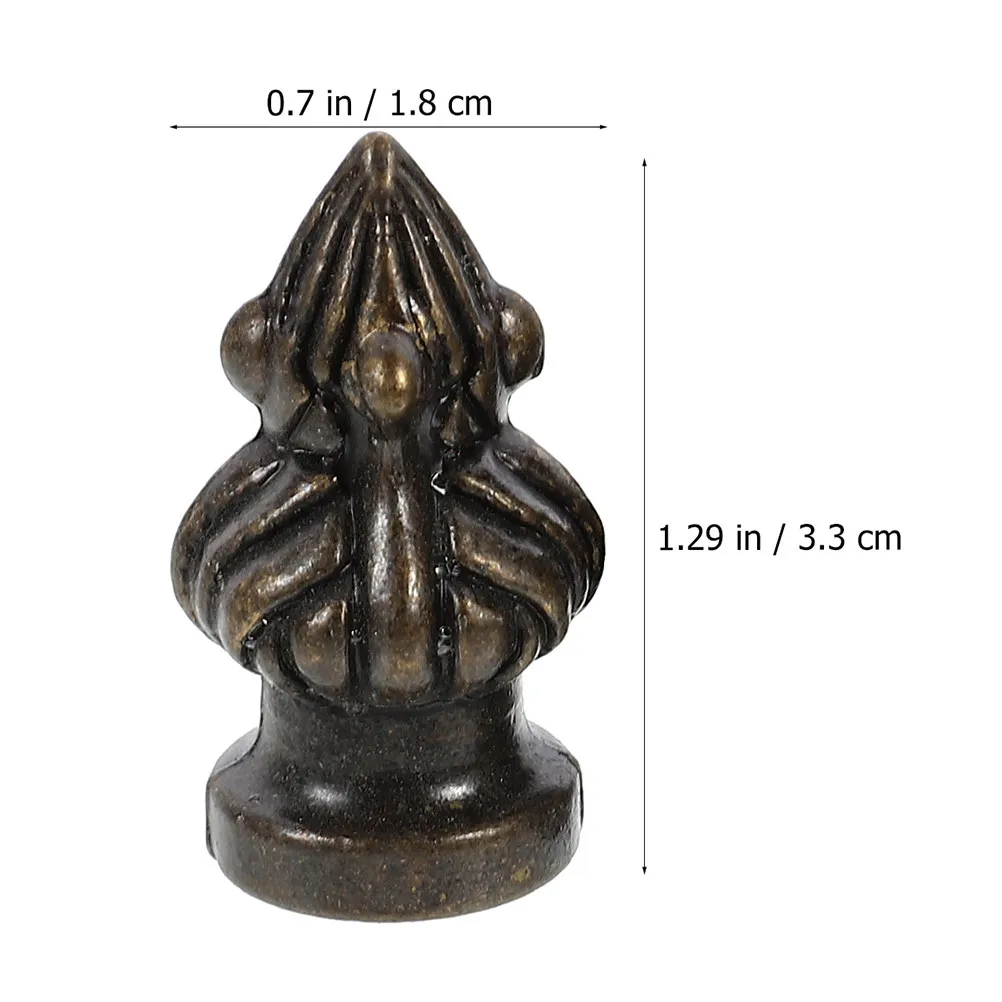 2Pcs Zinc Alloy Lamp Finials Retro Finish for Table Lamps Chandeliers Decorative Finials Vintage Lamp Shade Accessories