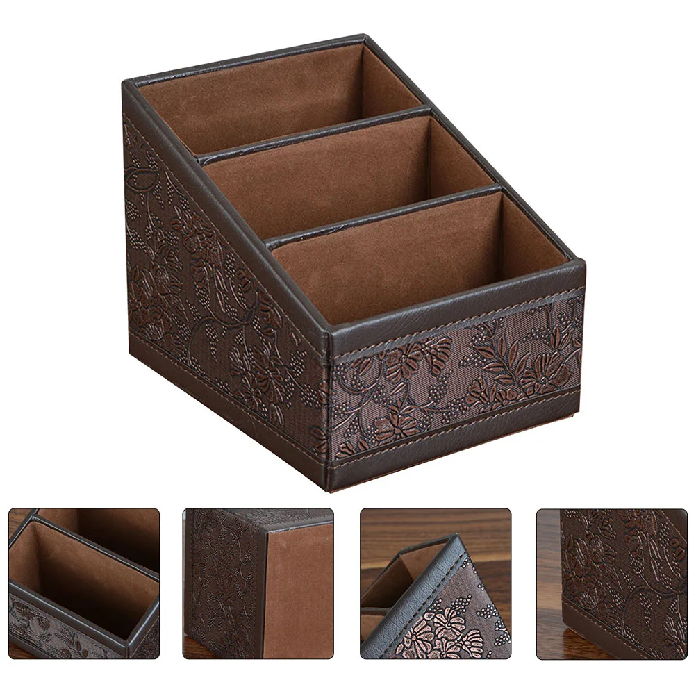 1pc Vintage Storage Box For Remote Control Units Home Supplies Rustproof Modern Design Document Case Organizer