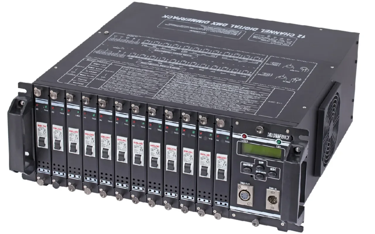 

Microcomputer Control 12 DMX Channel digital Dimmer Pack Controller Console with digital LCD display