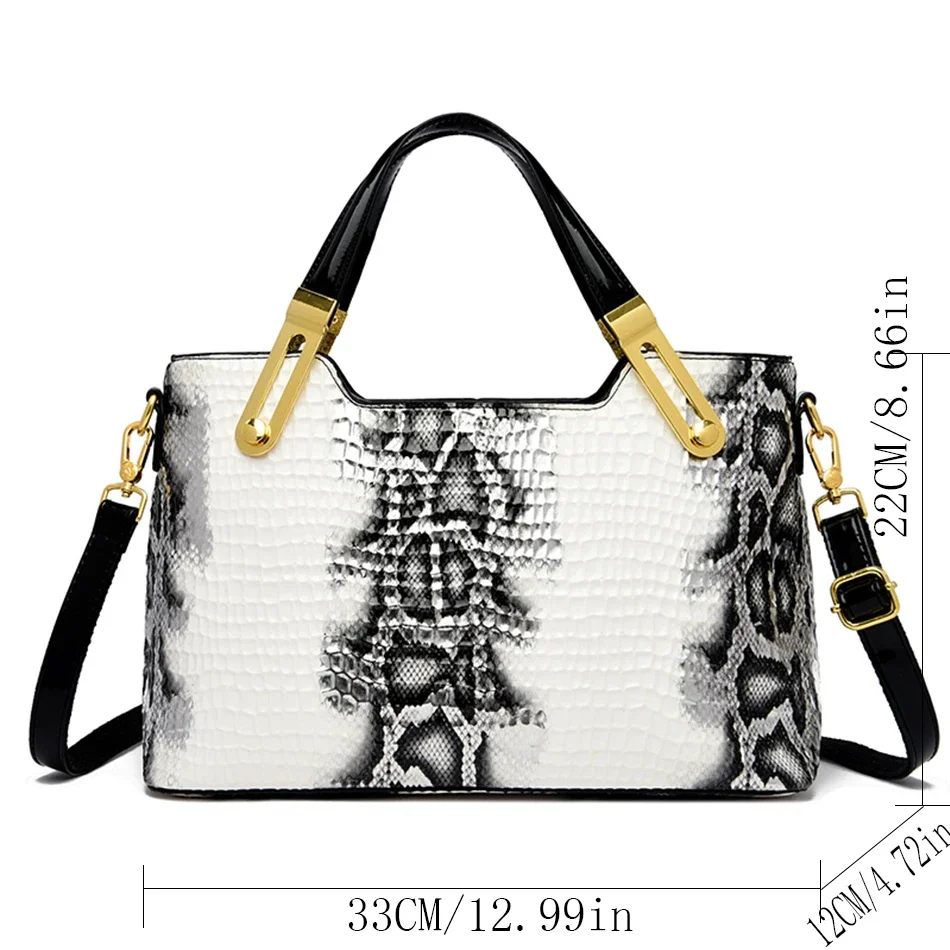 Tendência da moda nobre bolsa feminina python padrão de luxo senhoras festa bolsa e bolsa elegante festa casamento casual tote 2024