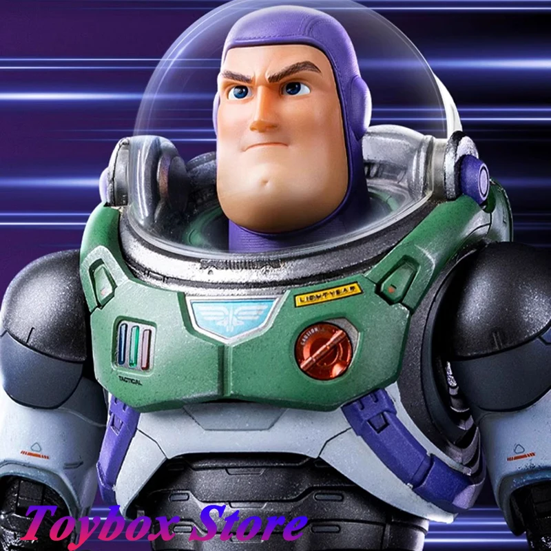 Gong 1/9 Blue Robot Movable Buzz Boy Action Figure Space Lightyear Infinity and Beyond Style 22.3cm Full Set Figurine Collection