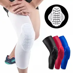 1 pz ginocchiere da basket protezione manica a compressione ginocchiera tutore in schiuma basket fasciatura traspirante