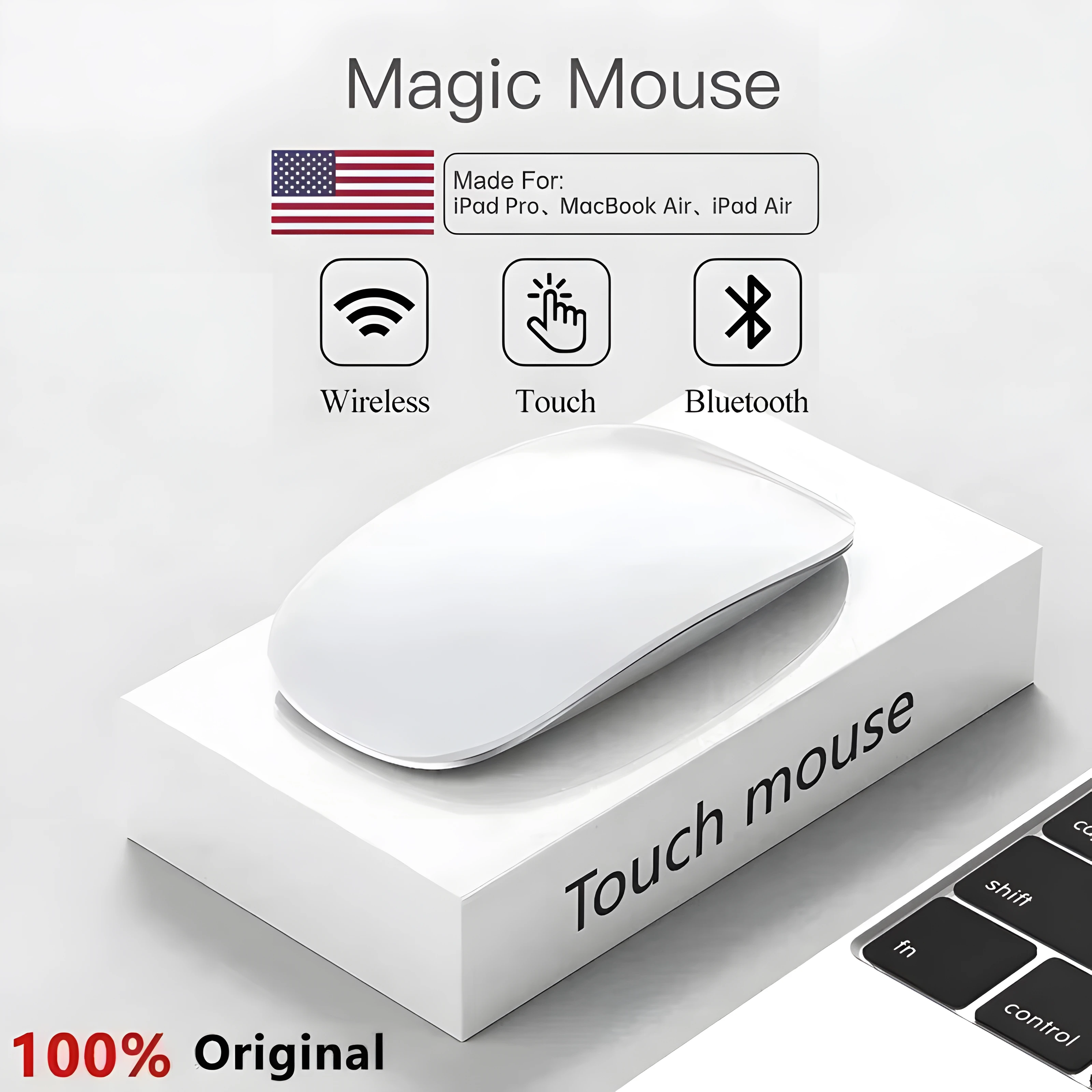 For Apple Original Wireless Bluetooth Touch Magic Mouse For Macbook Pro Air Mini Laptop Tablet PC iPad Gaming Ergonomico Mouse