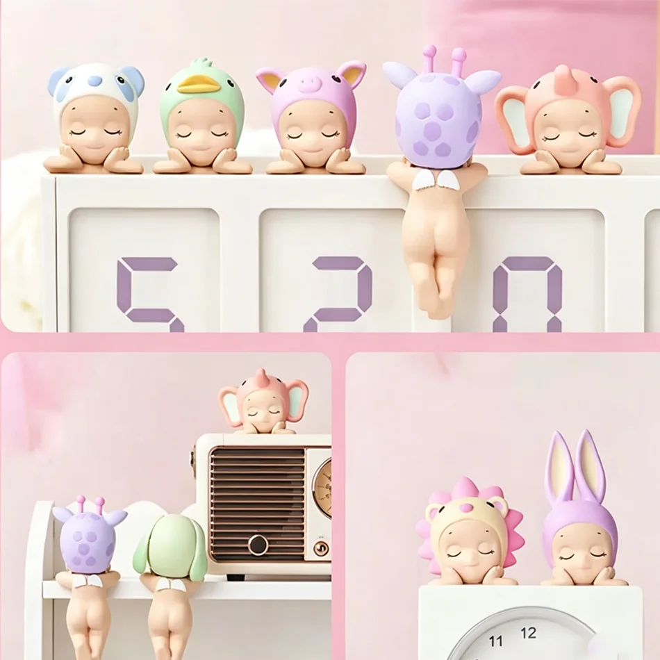 Lying Angel Sleep Series Blind Box im erhöhten Fußstil, trendige Spielzeugfigur, Handyhalter, Zimmer- und Auto-Ornament – Detail 1