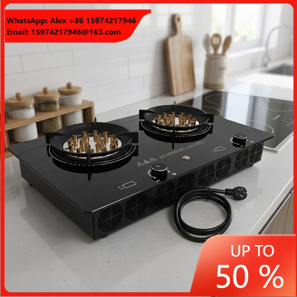 No Gas No Fuel 6000W Plasma Electric Flame Stove 2 Burner Energy Efficient Class A+++ Household & Car Use