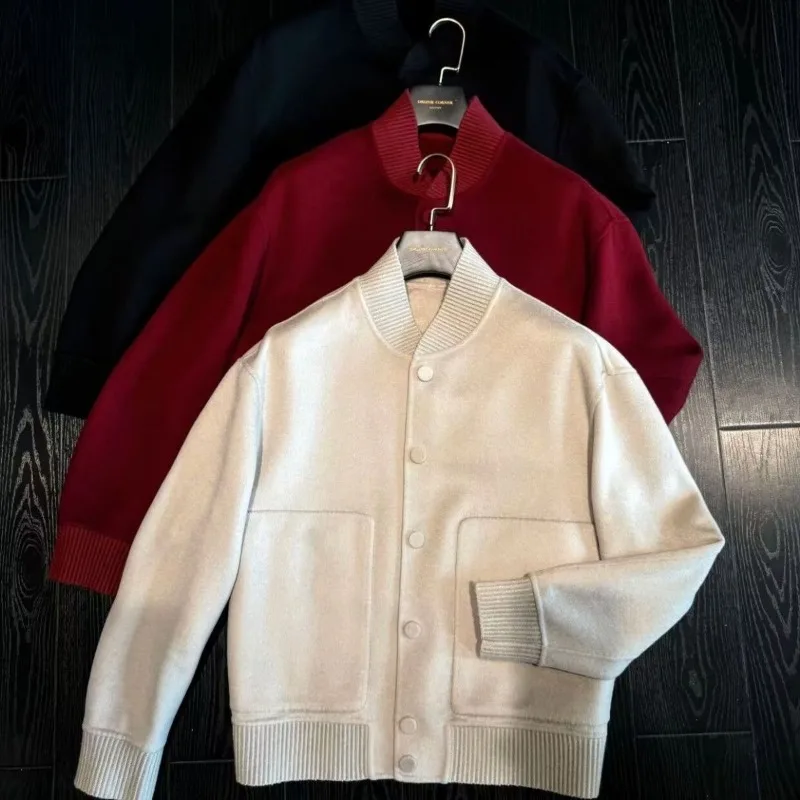 

Men's Autumn/Winter Top Coat Stand-up Collar Buttons Solid Color Simple Comfortable Casual Design Fashion Advanced Soft Niche