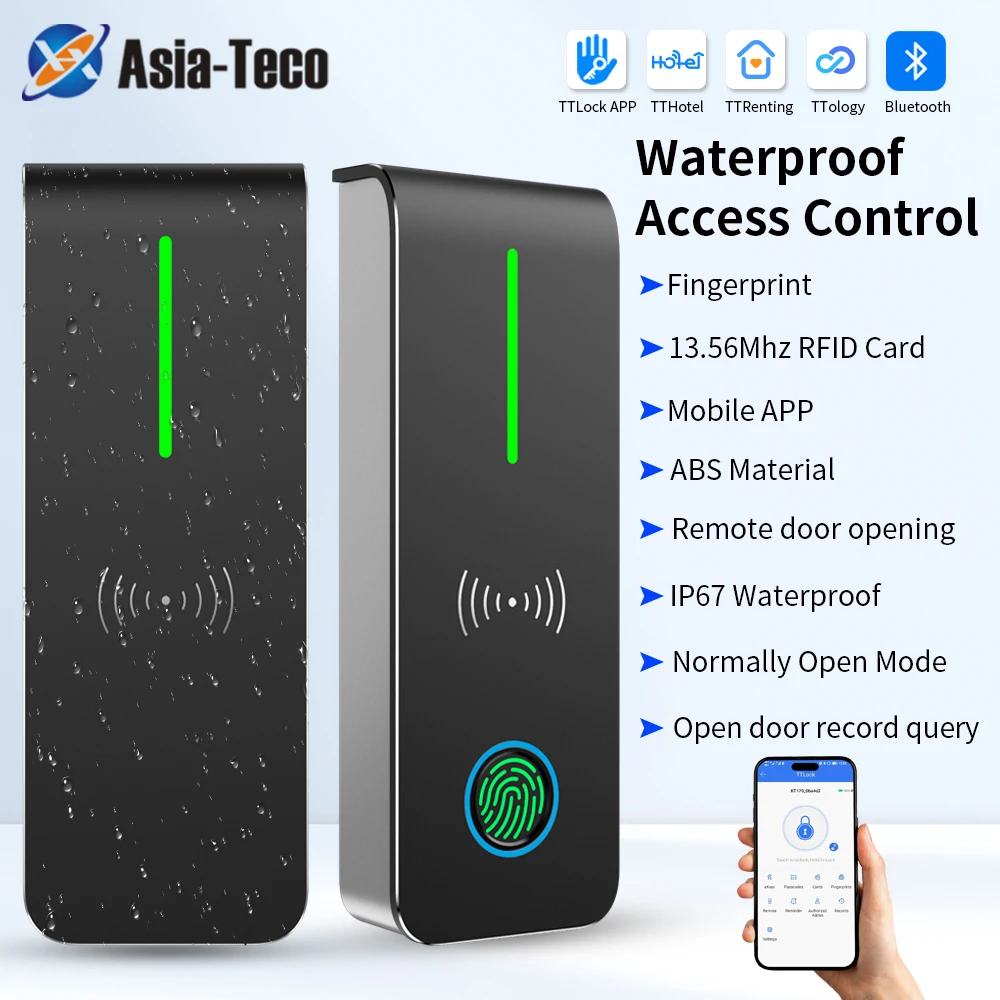 

Multiple Unlocking Methods RFID Card TTLOCK APP NFC Bluetooth Waterproof Access Control for Various Scenario Applications