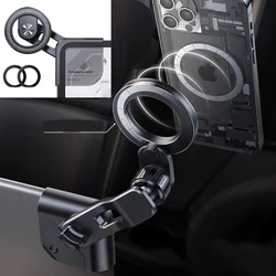 Magnetic Car Phone Holder for Tesla Model 3 X Y S Center Control Display Slide Rail Phone Holder Rotatable for iPhone 14 13 12