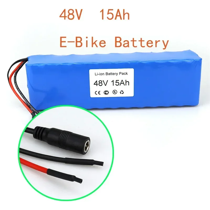 New Cable Plug Connector E-bike Battery 13S3P 48V 15Ah Li-ion Battery Pack E-Bike And BMS