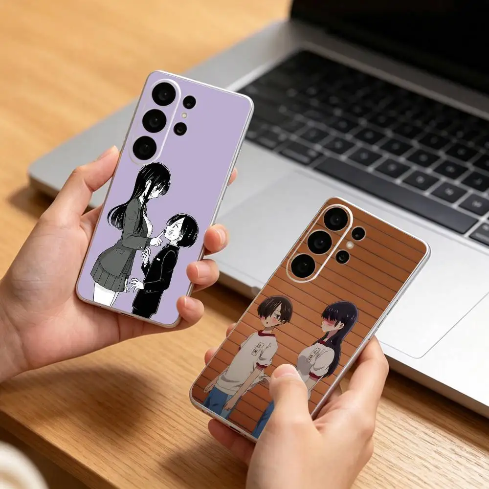 Seishun Anime T-The Dangers in My Heart Clear Hard Phone Case For Samsung S25,24,23,22,21,10,9,Ultra,Plus,Lite Transparent Cover