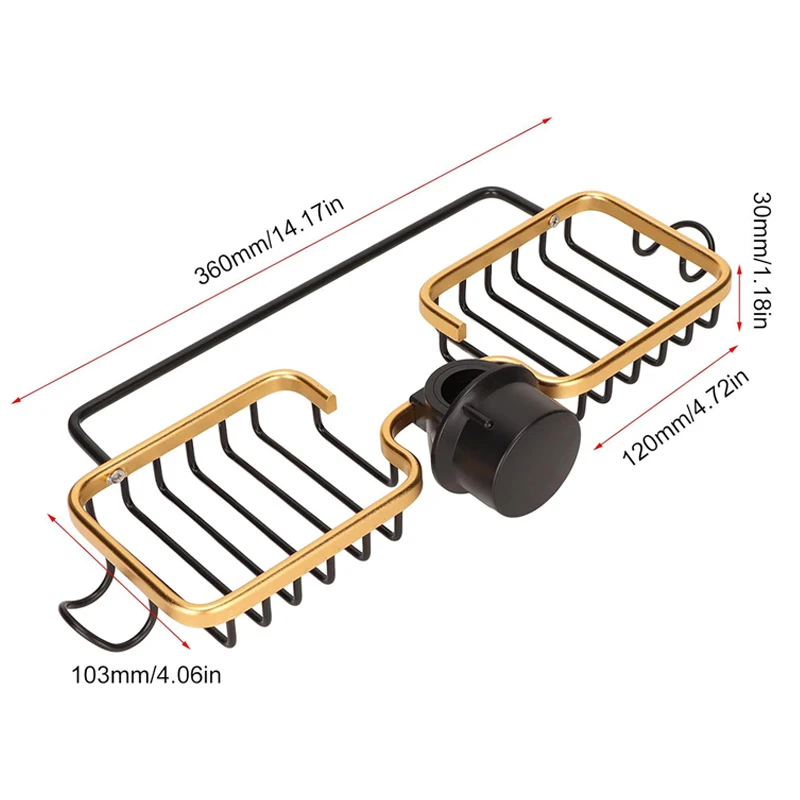 Faucet Storage Rack, Adjustables Sink Storage Rack Holder Aluminum Sponge and Dish Cloth Holder for Kitchen Sink Sponge Holder