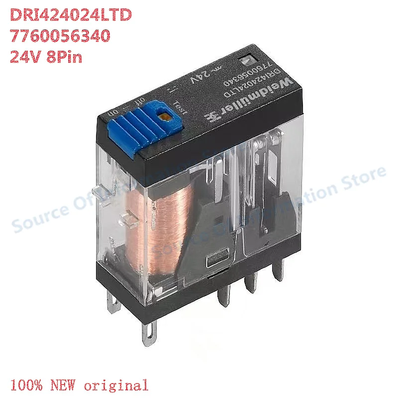 

5Pcs Weidmüller DRI424024LTD Relay 24V 8-Pin High-Quality Electronic Component for Industrial Use