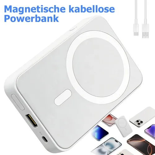 10000mAh Magnetic Power Bank Wireless Portable Charger Fast Charging Battery Pack for iPhone 14 15 16 17 Pro Max