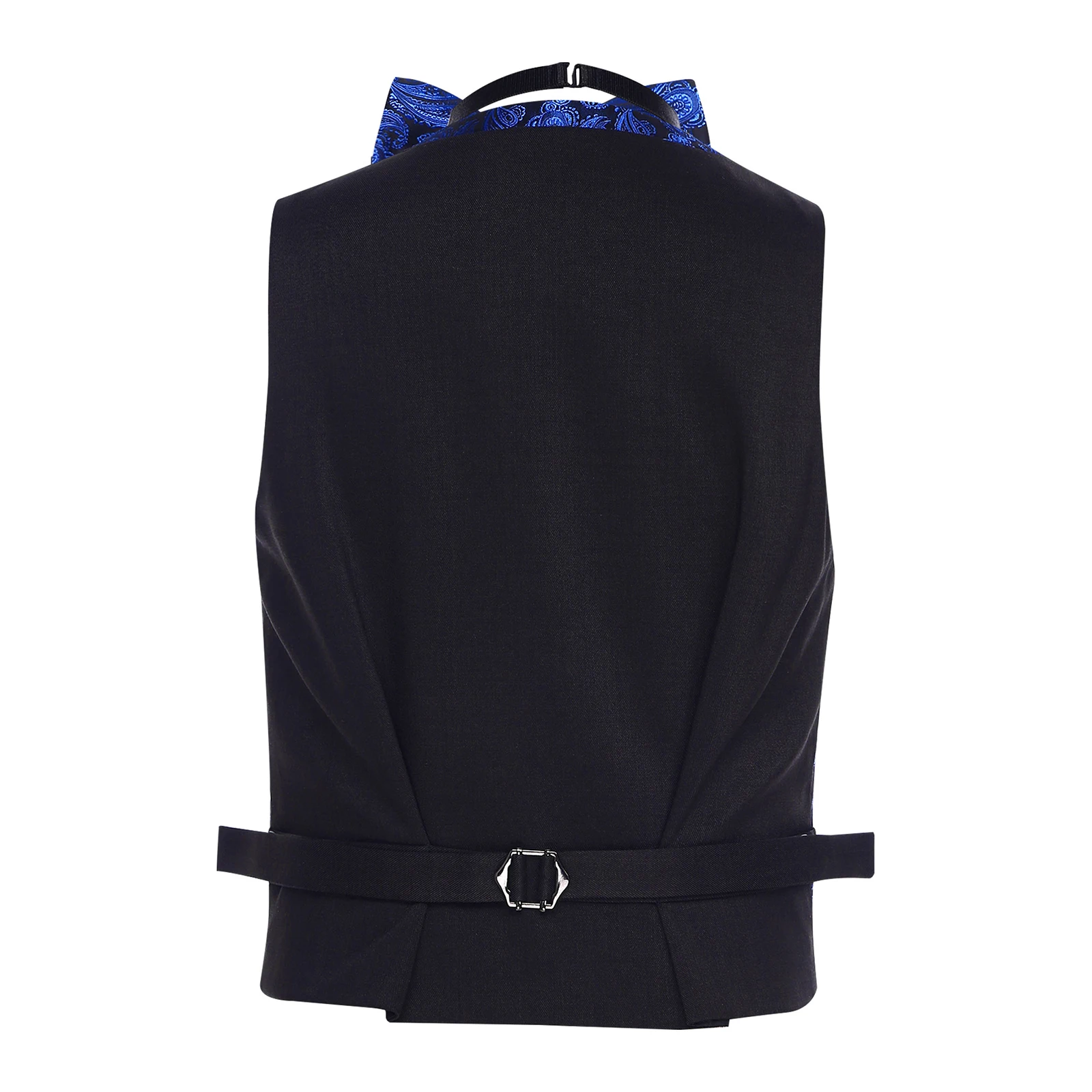 ملابس الزي المدرسي للأطفال الأولاد السادة صدرية الموضة الكلاسيكية سترة جاكار أداء المضيف سترة دون أكمام مع ربطة القوس فيونكة