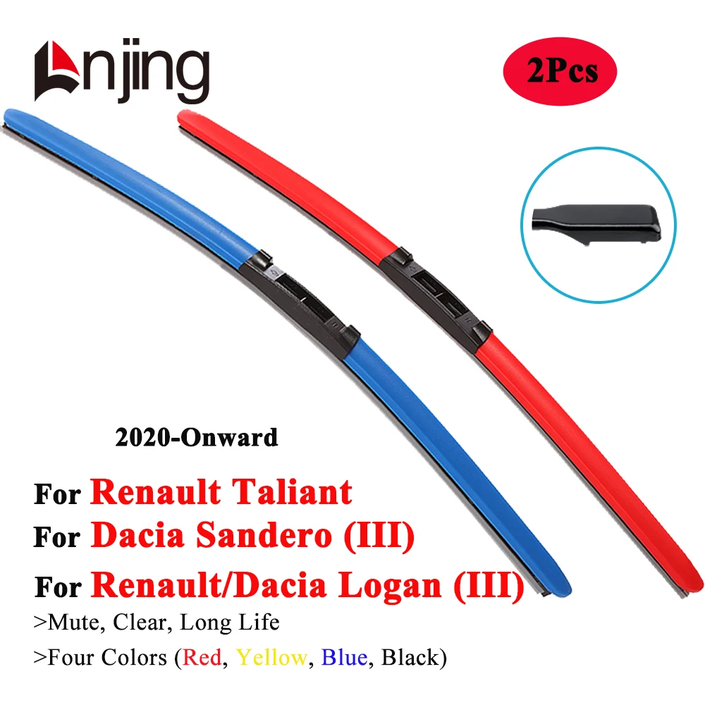 

LNJING Colorful Wiper Blades For Renault Dacia Sandero Logan MK3 Taliant 2020 2021 2022 2023 2024 Car Exterior Replacement Parts