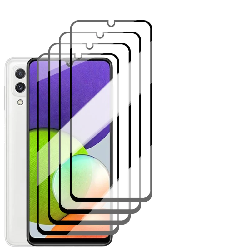 2/4 pçs vidro temperado para samsung galaxy a22 4g protetor de tela samsung galaxy a12 a22 a32 a52