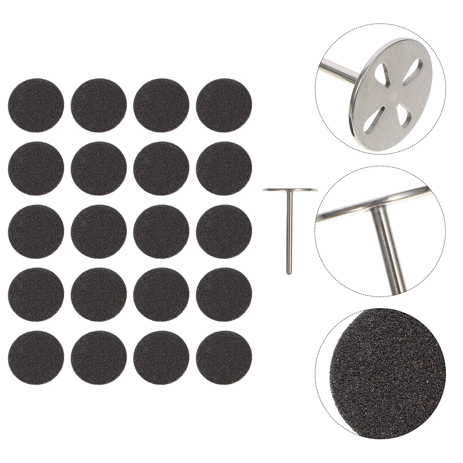 

1Set Exfoliating Grinding Slices Kit Strong Adhesive Backing for Nail Sanding and Cuticle Care Manicure Accessory Pedicure