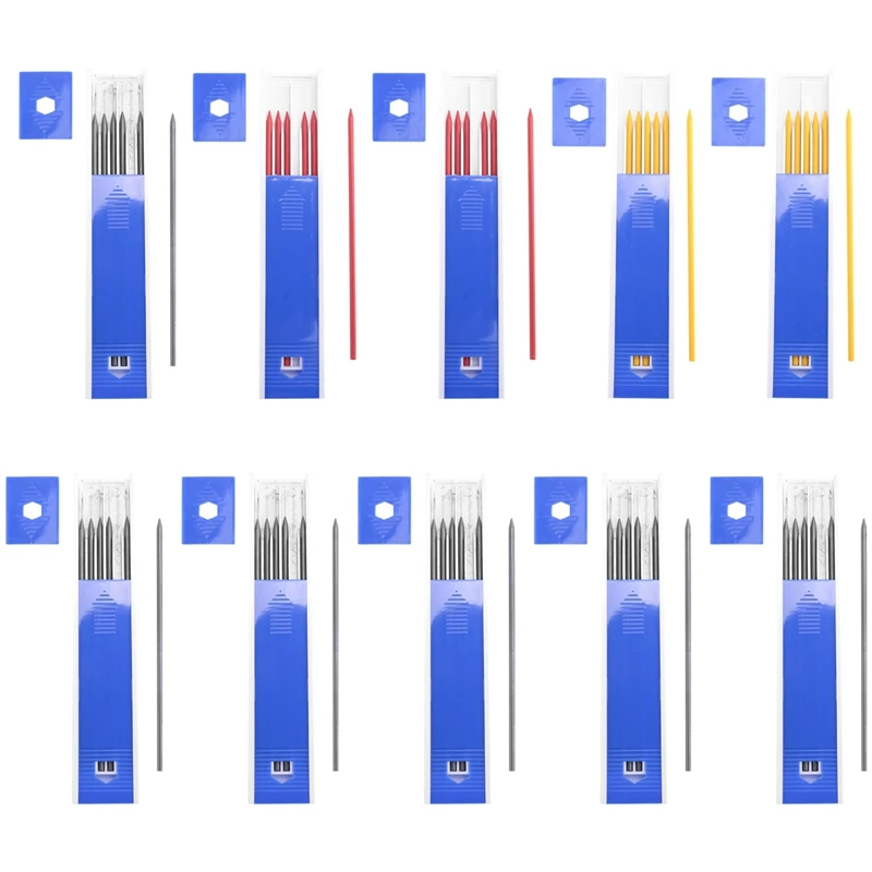 60Pcs 2.8Mm Pencil Refill Lead, Solid Carpenter Pencil Refills For Mechanical Pencil Woodworking Marking Tool