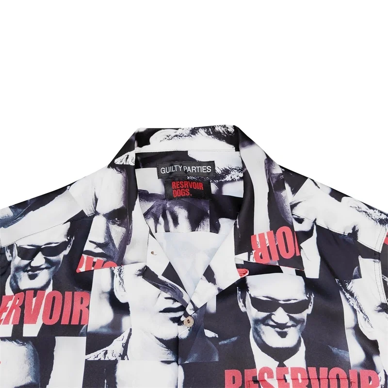 WACKO MARIA Heavy duty Full print Tagline Pattern Casual Beach Style Mens Womens Hawaii Short Sleeve Shirt Branded Apparel
