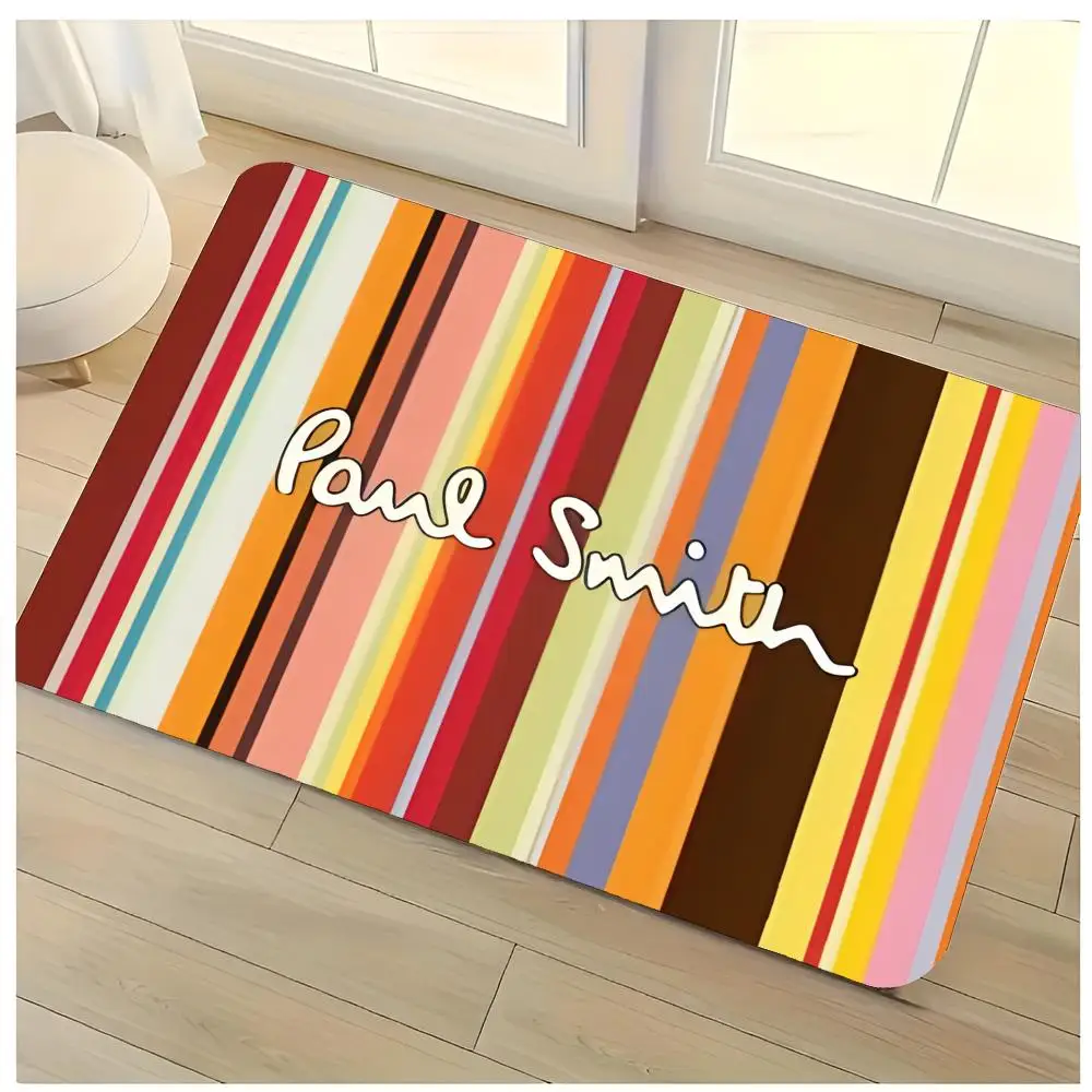 Floor Mat Washable Absorbent Flannel Door Mat Non-Slip Indoor Floor Rug Brand Fashion P-Paul Smith